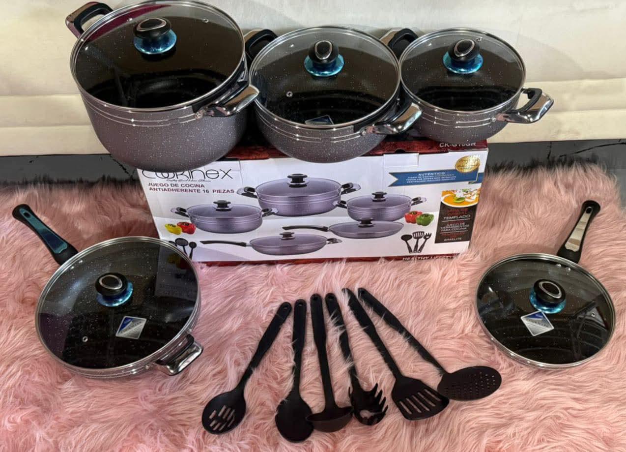 Bateria Cookinex gris 16 piezas