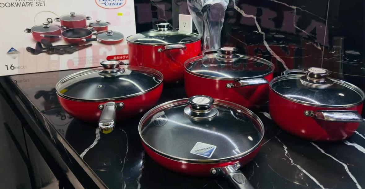 Bateria roja Genova antiadherente