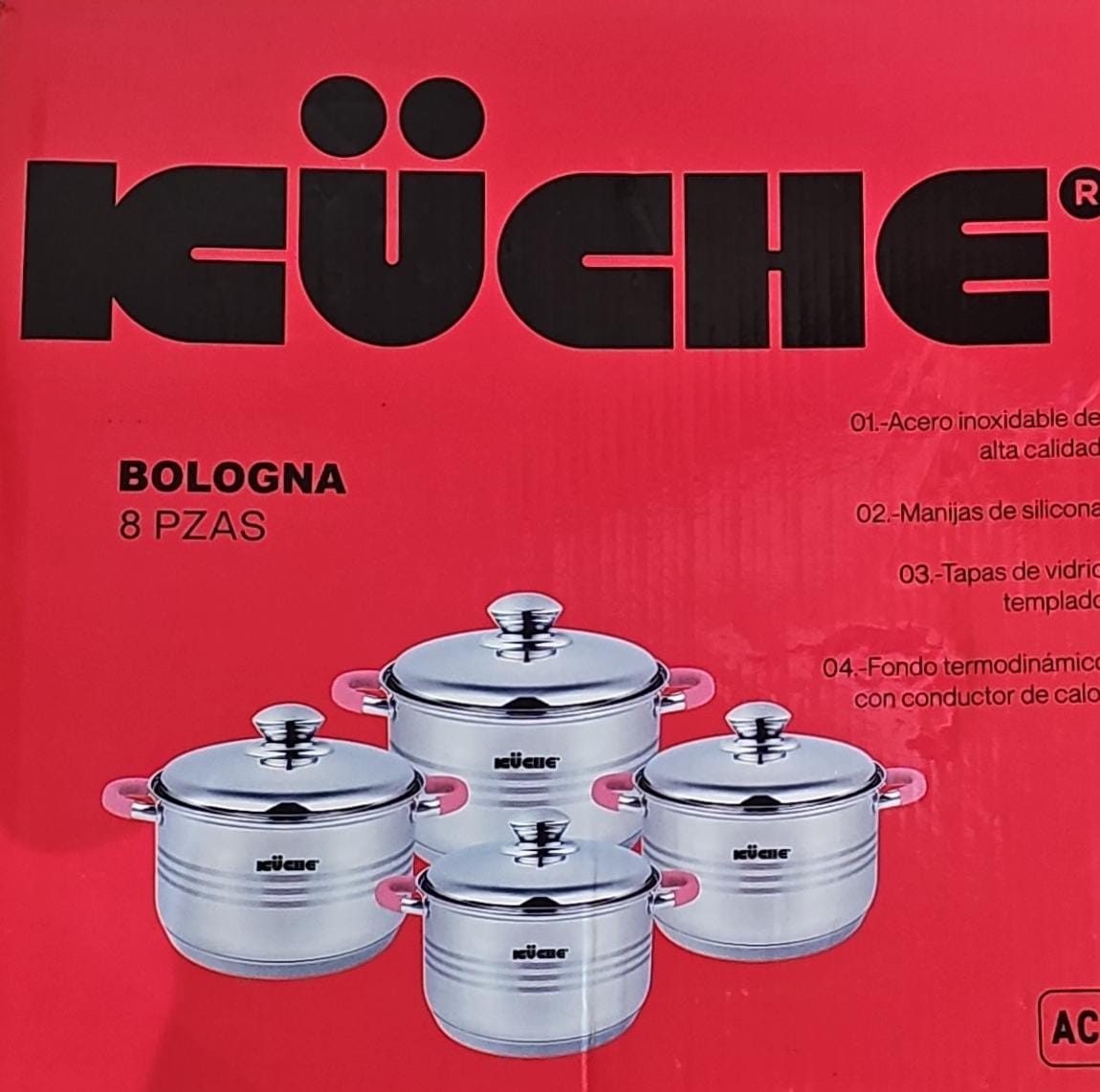 Bateria Bologna Kiuche 8 piezas